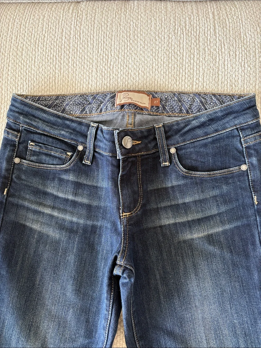 PAIGE Dark Wash Flare Jeans